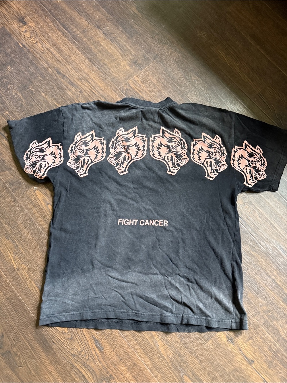 Darc Sport Black Tee with Pink Wolf Row Graphic